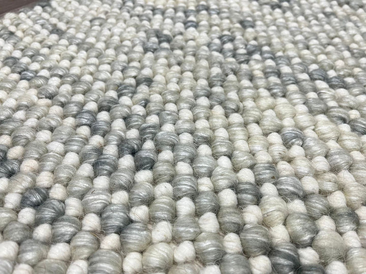 Pebbles Frosted Stone Hand Woven Wool Rug