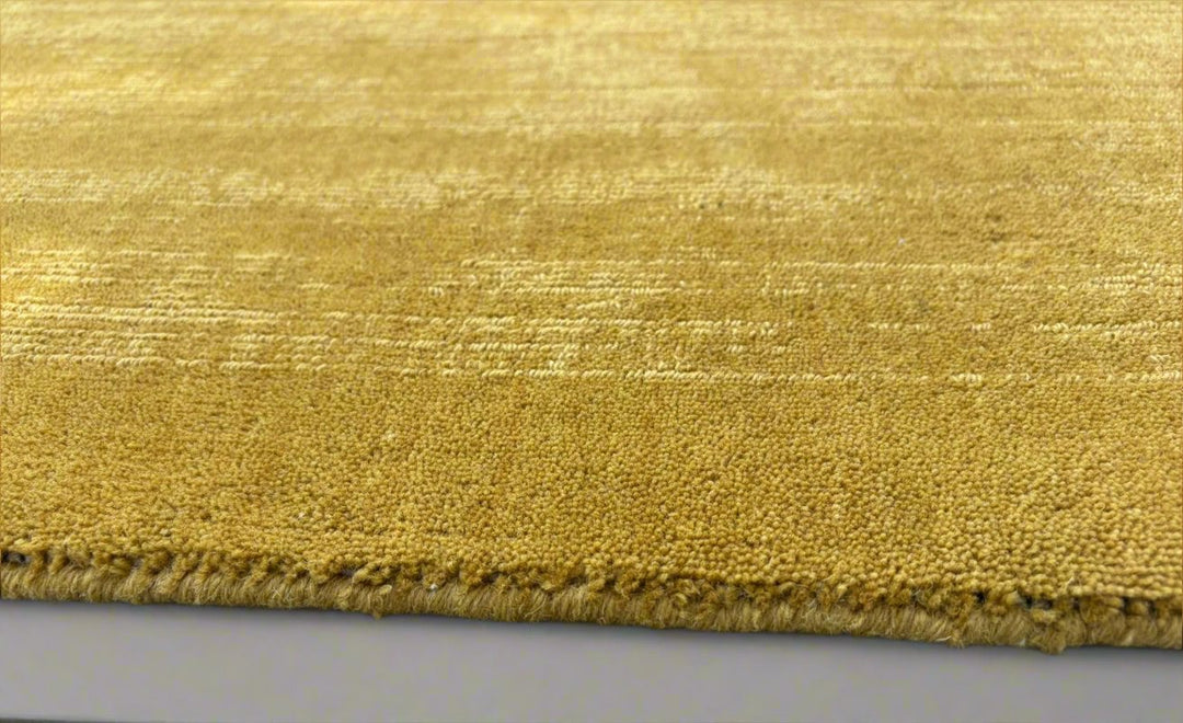 Crimson Bloom Golden Yellow 100% New Zealand wool Rug