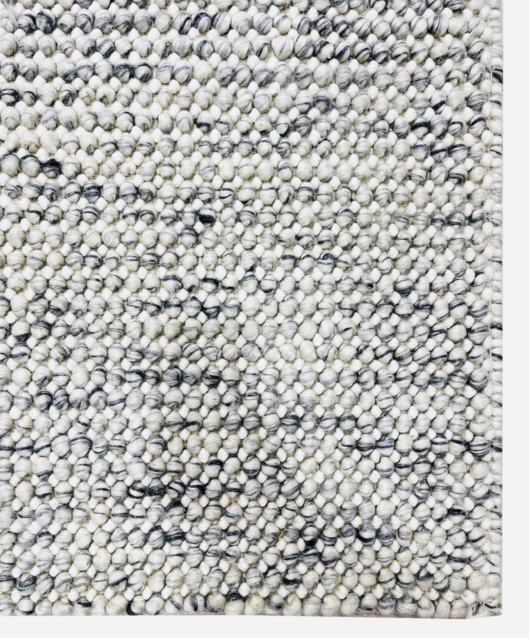 Pebbles Ice Ivory white Grey colour Hand-Woven wool Rug