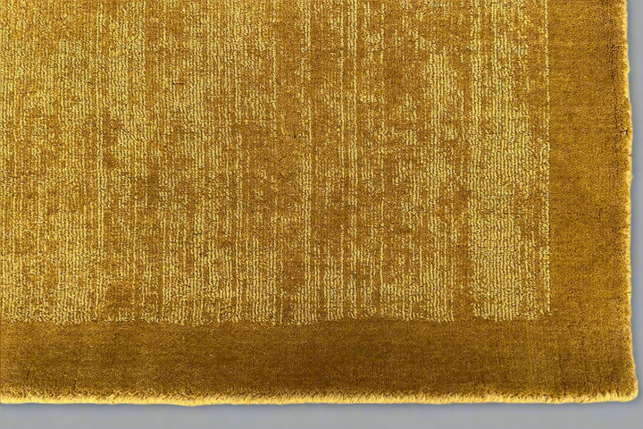 Crimson Bloom Golden Yellow 100% New Zealand wool Rug