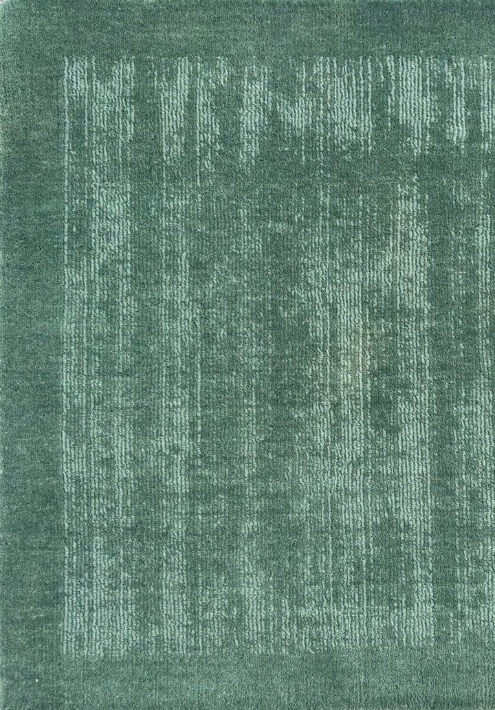 Crimson Bloom Emerald Green 100% New Zealand wool Rug