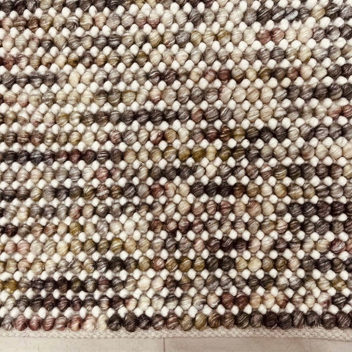 Pebbles Hand-Woven Handmade wool Multi color Rug