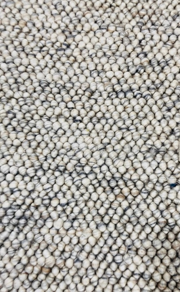 Pebbles Stony Path Hand Woven Wool and Cotton Blend Rug