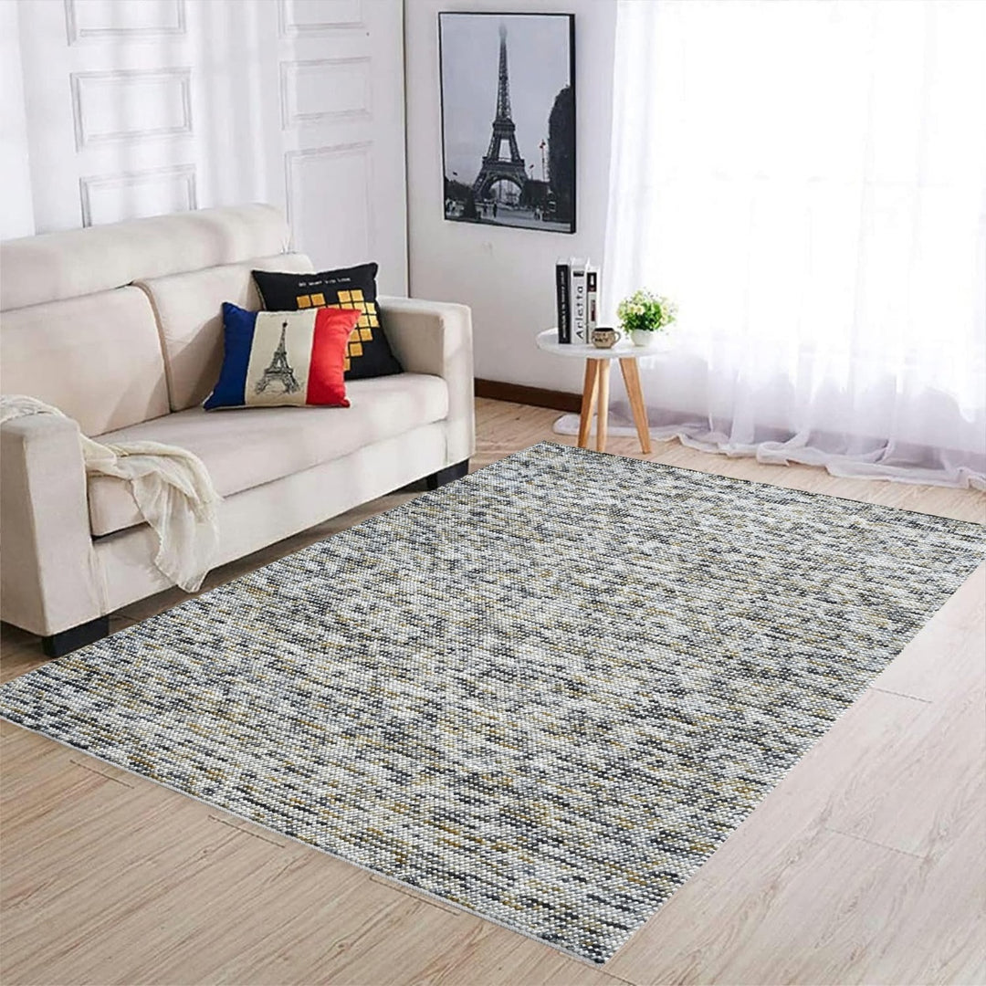 Pebbles Hand-Woven wool Mineral Grey Yellow colour Rug