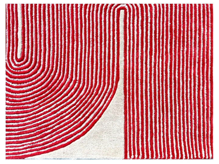 Viper Modern Rug 100% Wool Watermelon Hand Tufted Rug