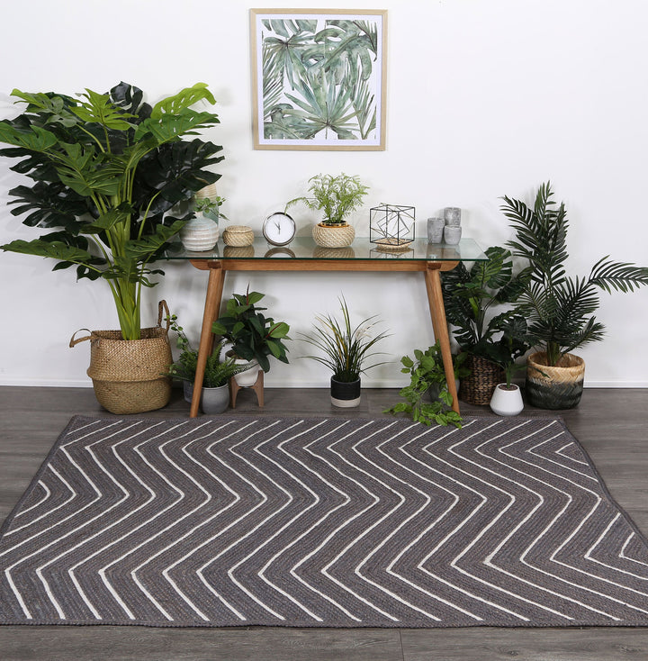 Artisan Grey Chevron Rug