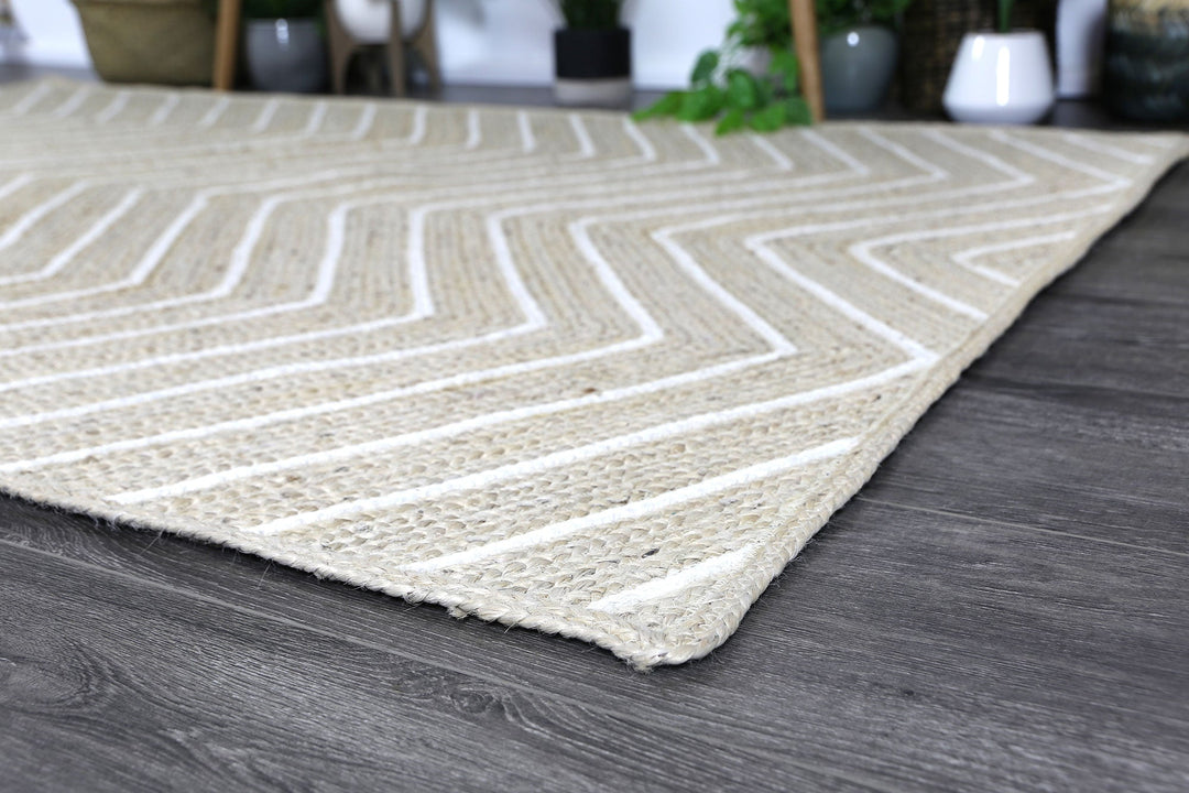 Artisan Light Beige Chevron Rug