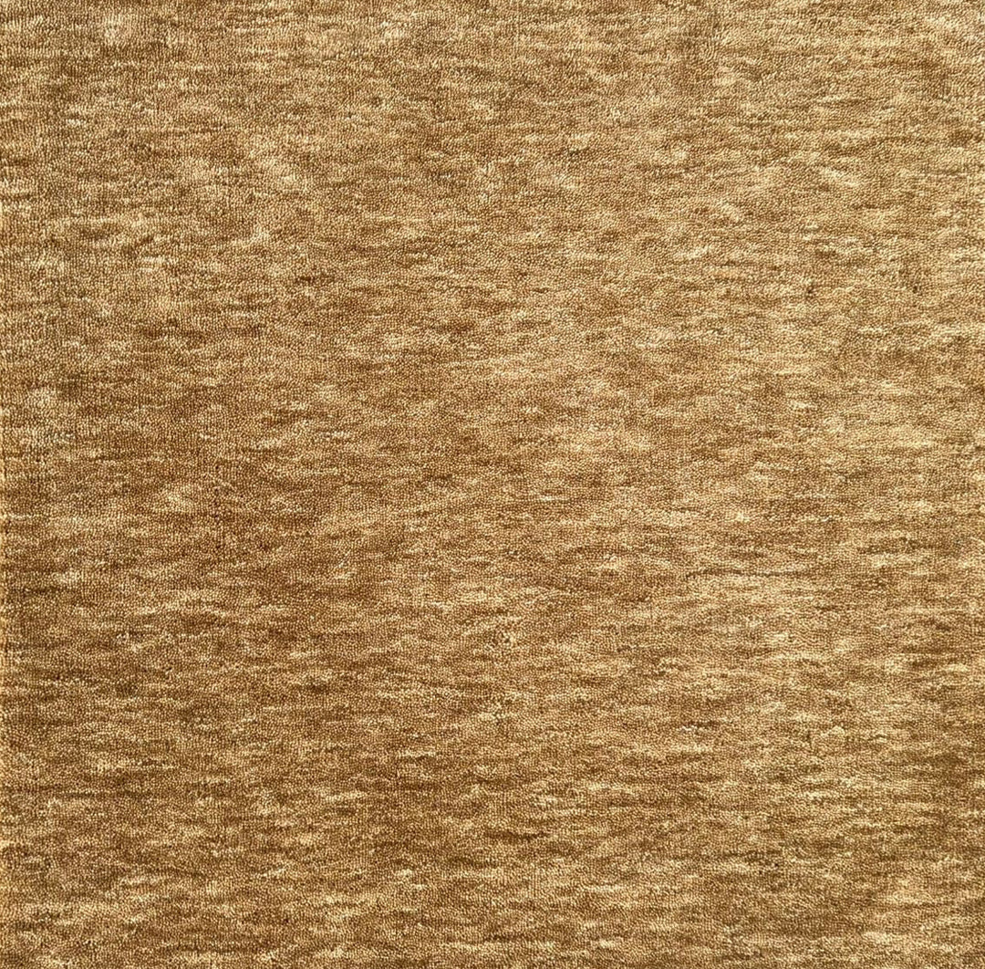 Dazzle Burnished Gold Color Handloom Knotted Rug 100% Pure Wool