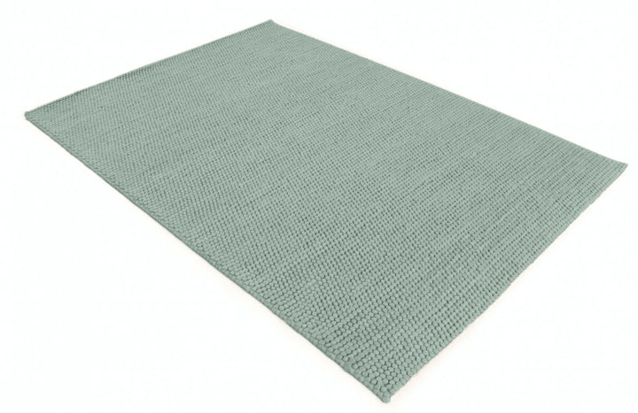 Pebbles Green Wool Hand Woven Rug