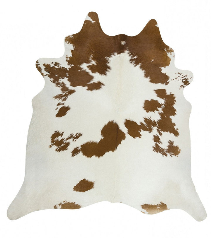 Exquisite Natural Cow Hide Brown White