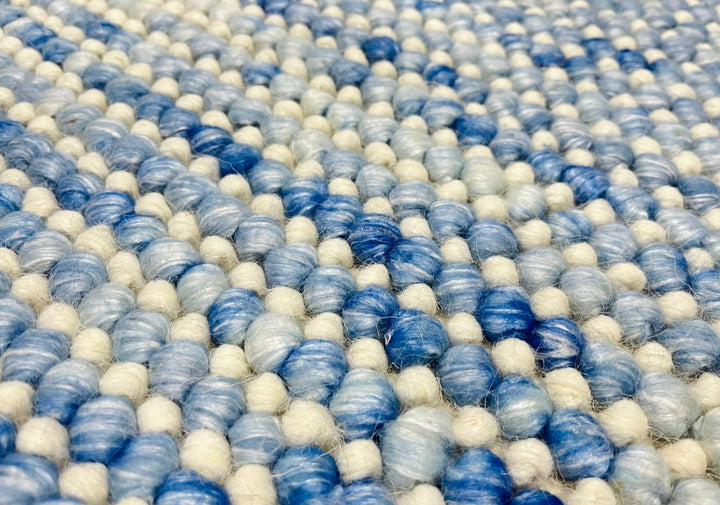 Pebbles Blue Horizon Hand Woven Wool Rug