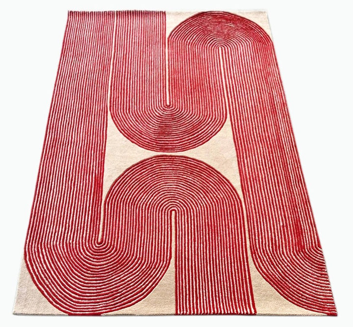 Viper Modern Rug 100% Wool Watermelon Hand Tufted Rug