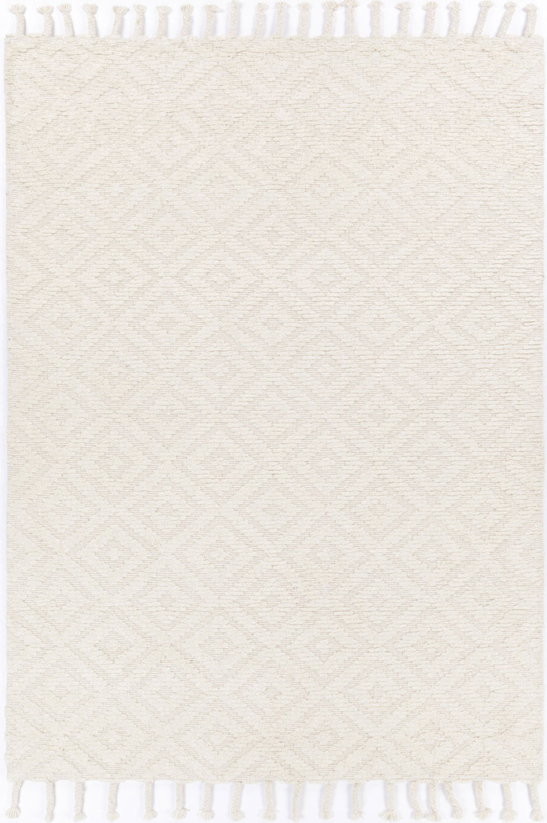 Goa Diamond Wool Blend Cream Rug