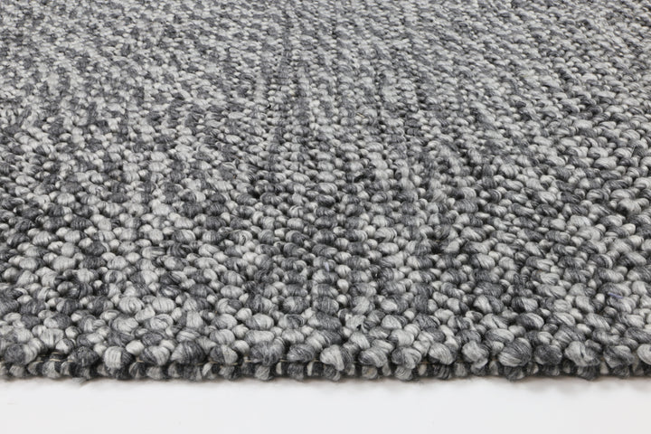 Harlow Loopy Charcoal Wool Blend Rug