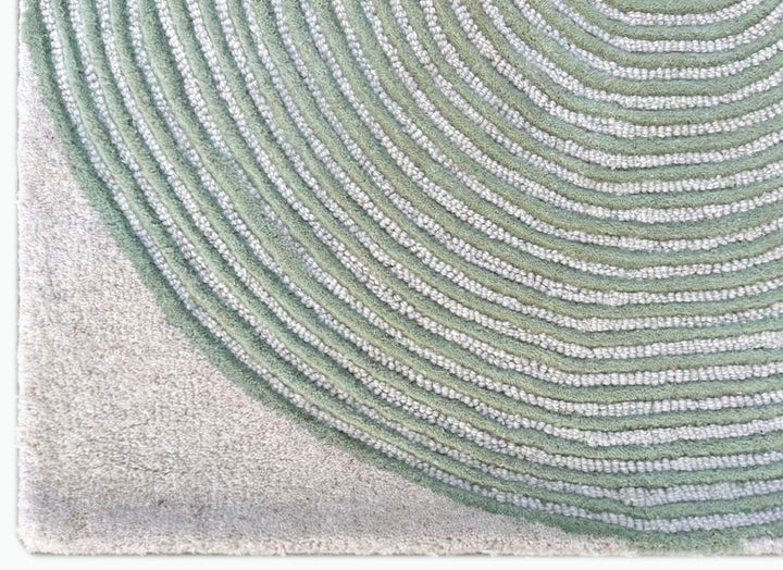 Viper Modern Rug 100% Wool Soft Fern Green Hand Tufted Rug