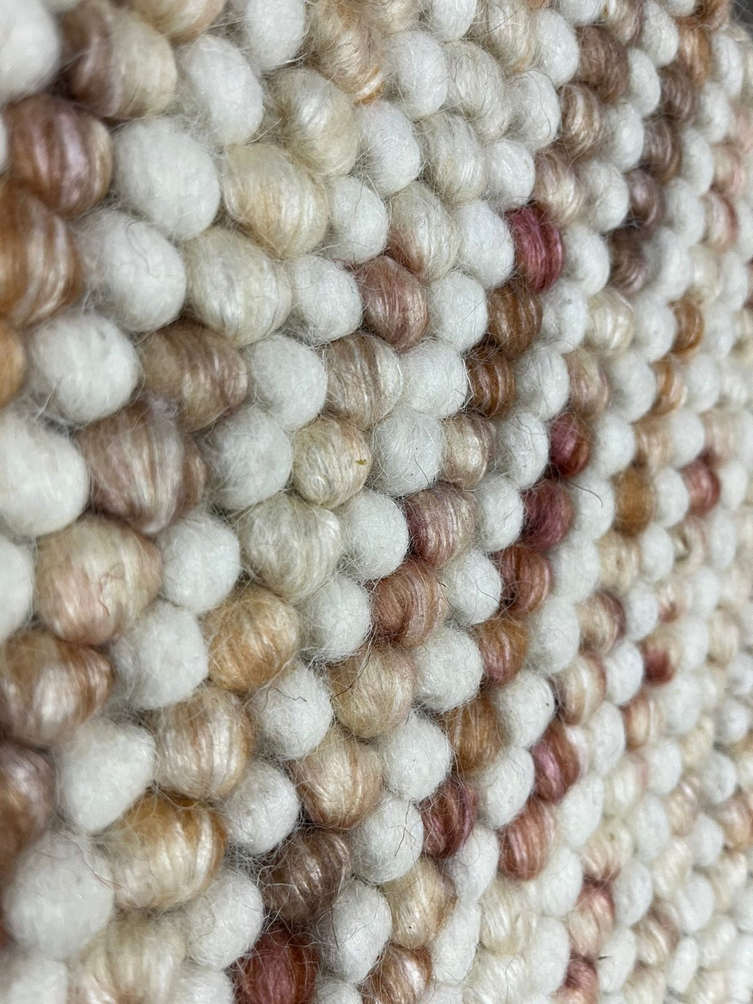 Pebbles Blush Hand Woven Wool Rug