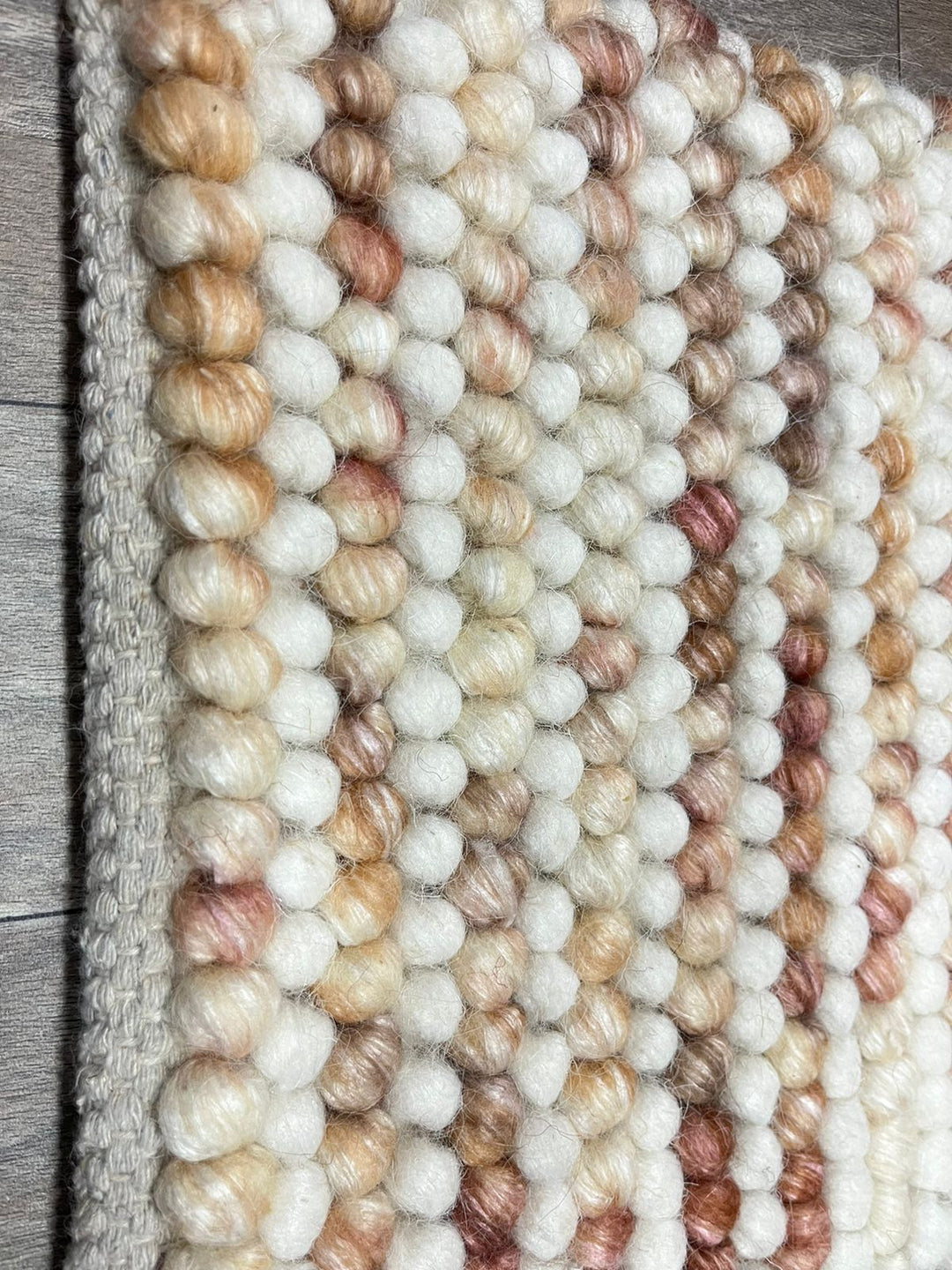 Pebbles Blush Hand Woven Wool Rug