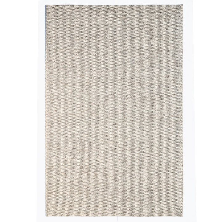 Pebbles Cherry Linen Hand Woven Wool Rug