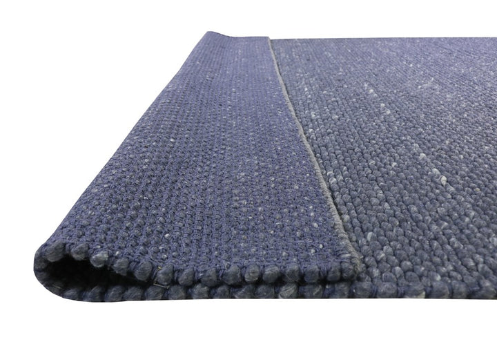 Oasis - NAVY Color Hand Woven Wool Rug