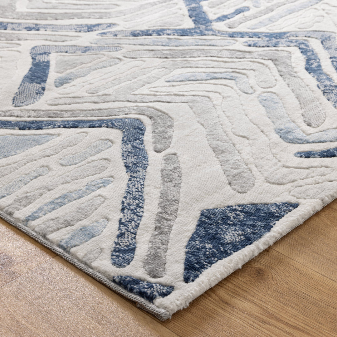 Ruby Diamond Blue Grey Rug