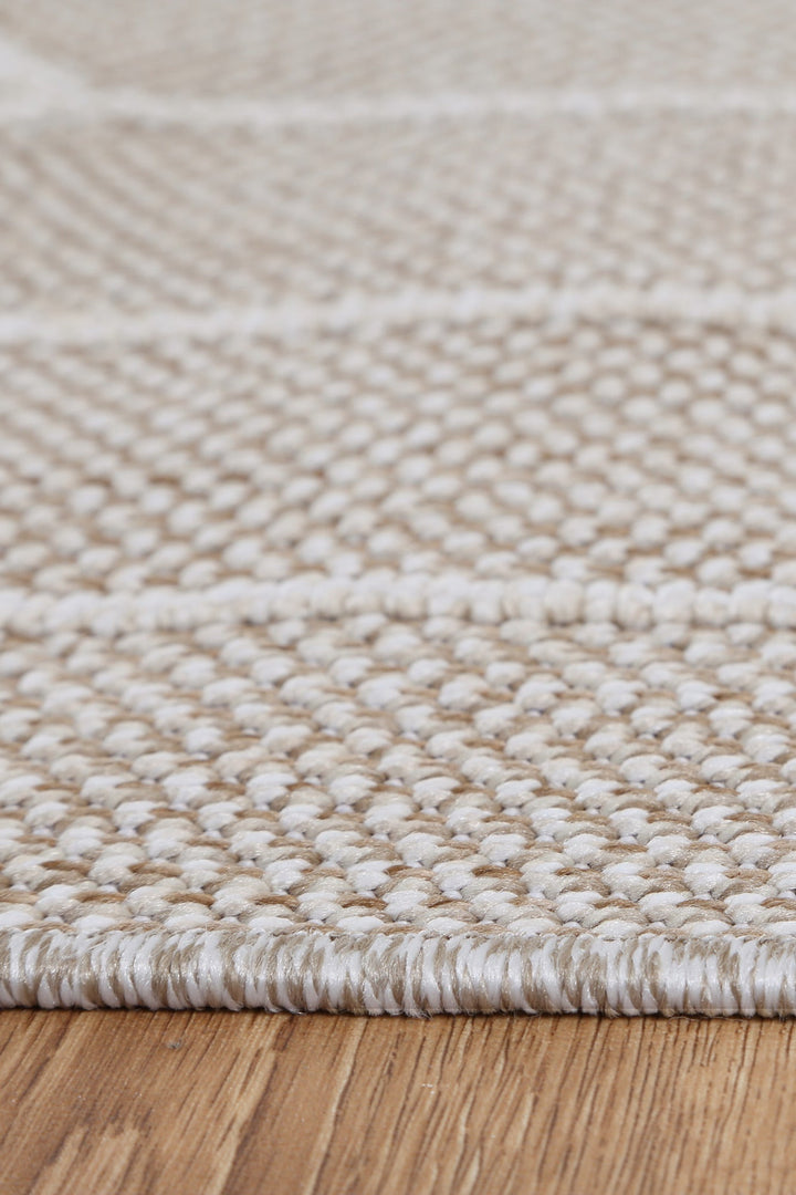 Vanuatu Maemae Beige Geometric Flatweave Rug