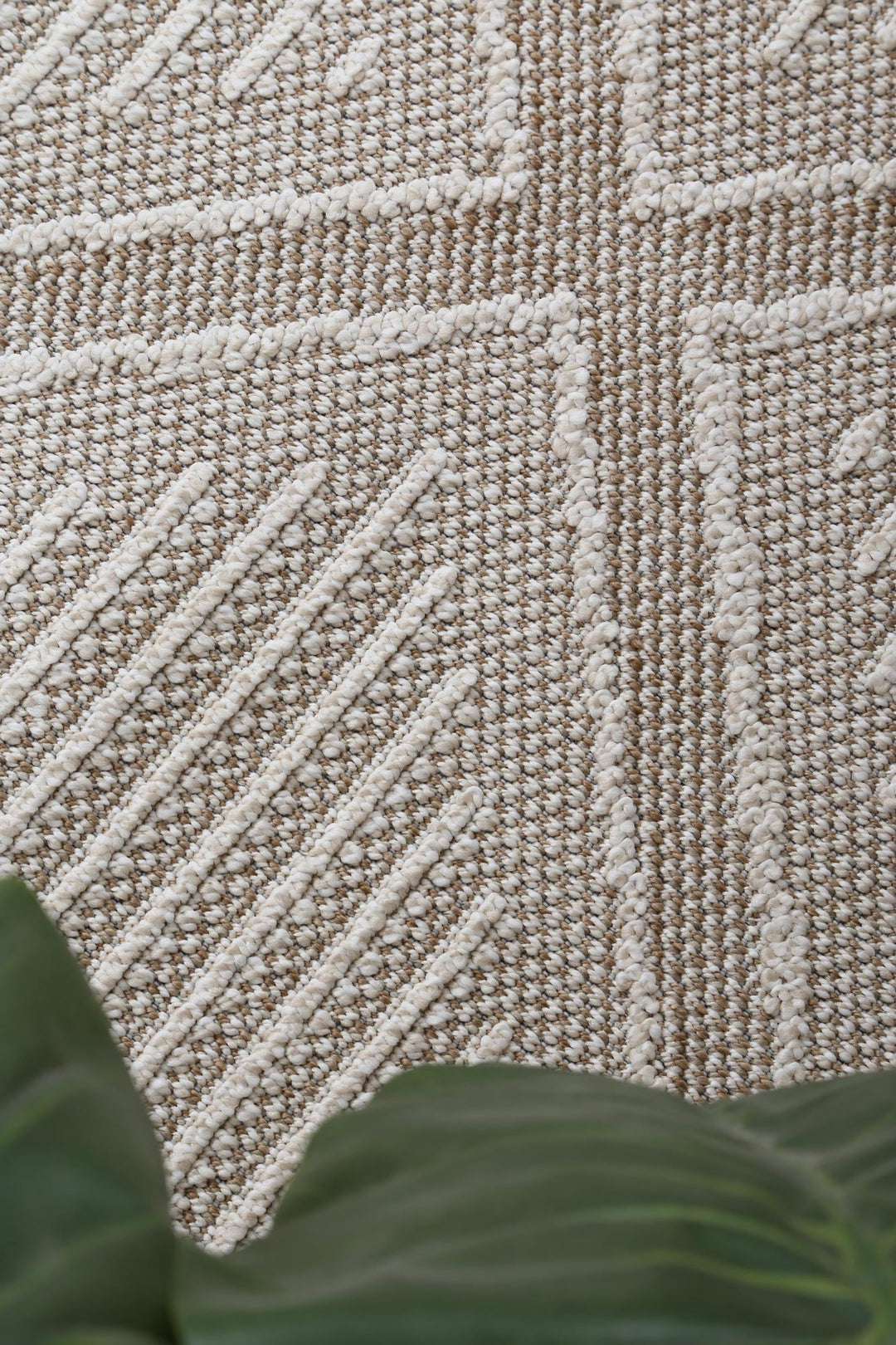 Vanuatu Kenilorea Beige Geometric Flatweave Rug