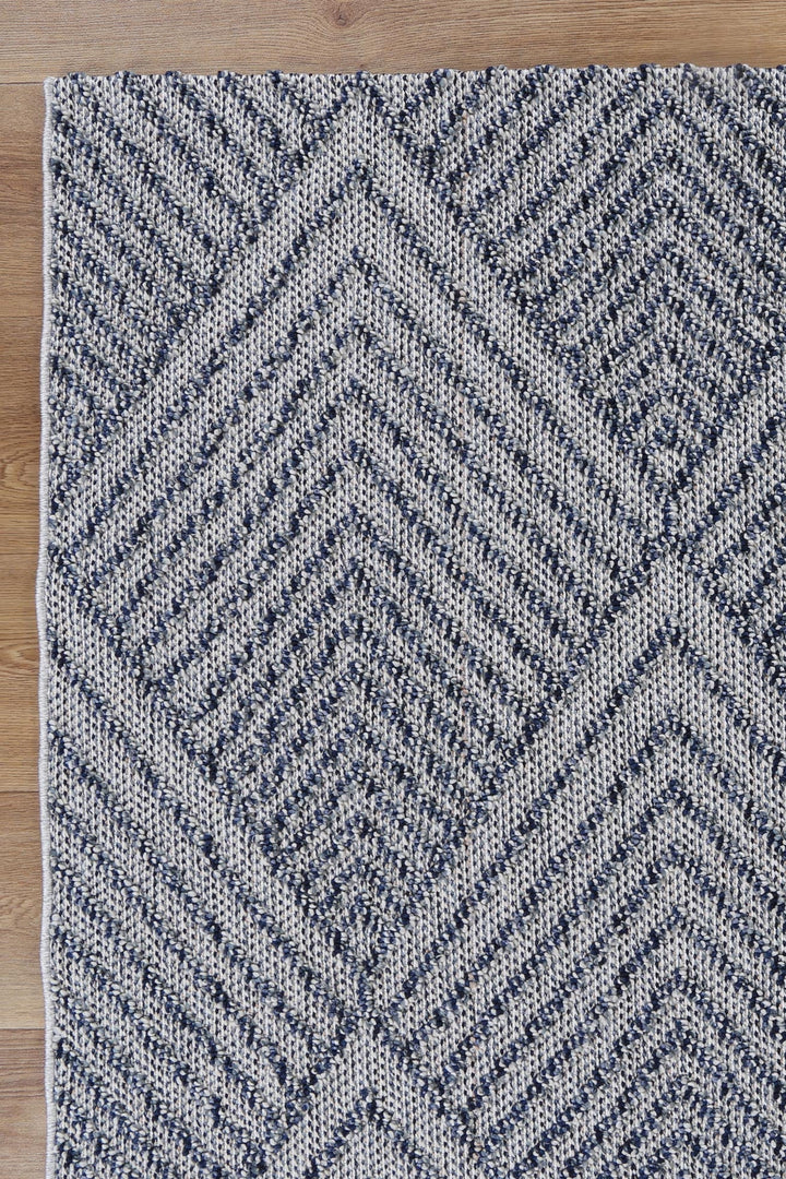 Vanuatu Naka Charcoal Geometric Flatweave Rug