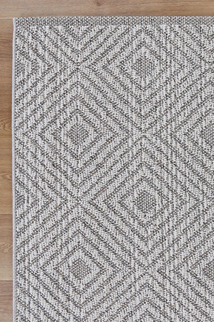 Vanuatu Walasi Ash Geometric Flatweave Rug