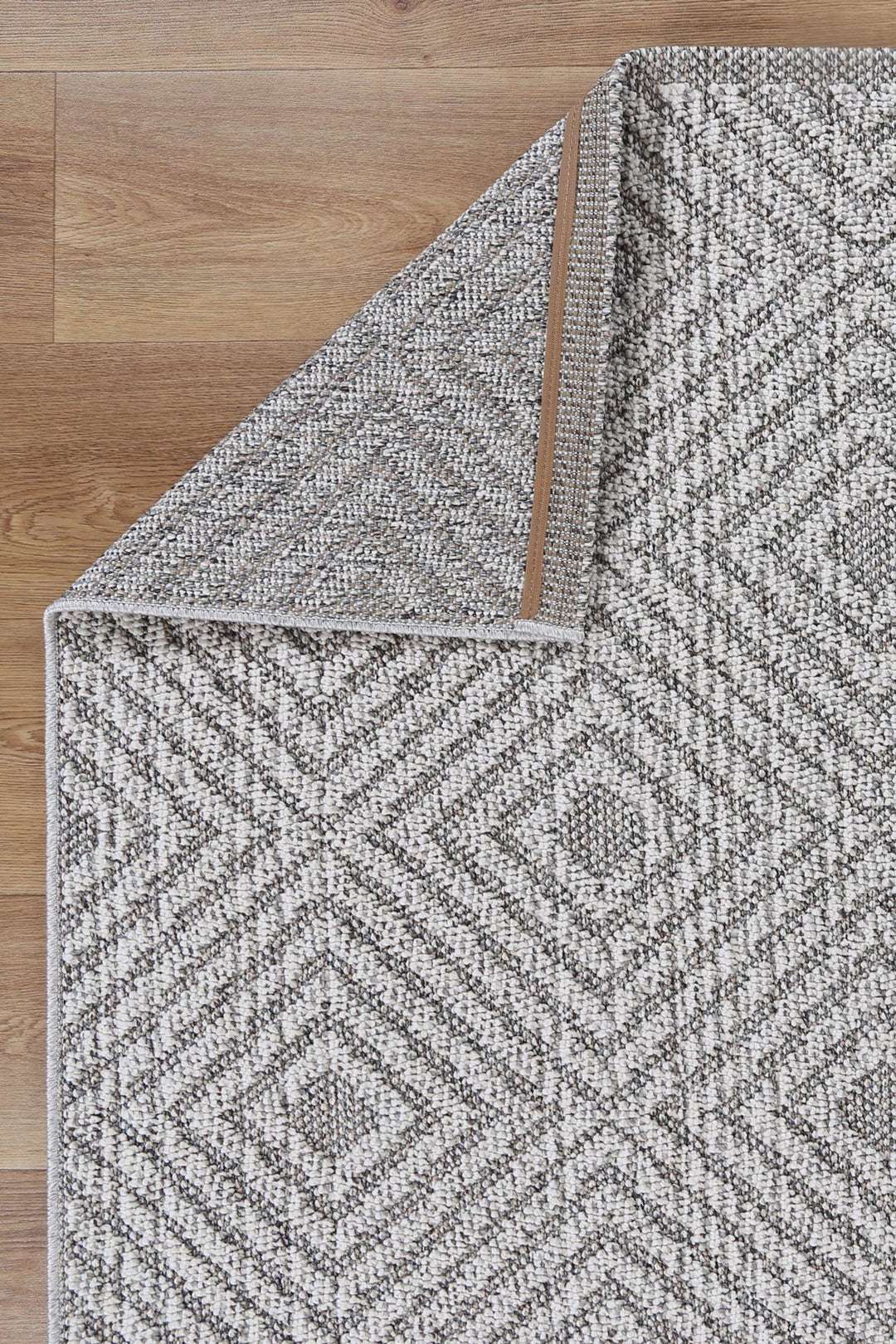 Vanuatu Walasi Ash Geometric Flatweave Rug