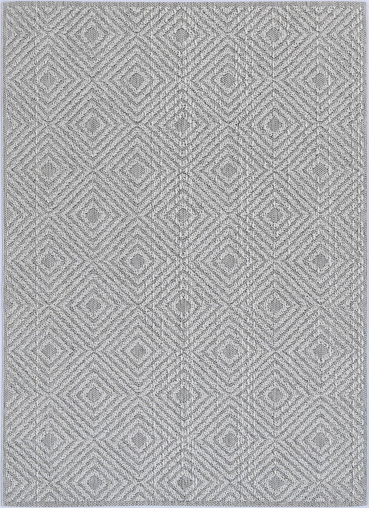 Vanuatu Fugui Grey Geometric Flatweave Rug