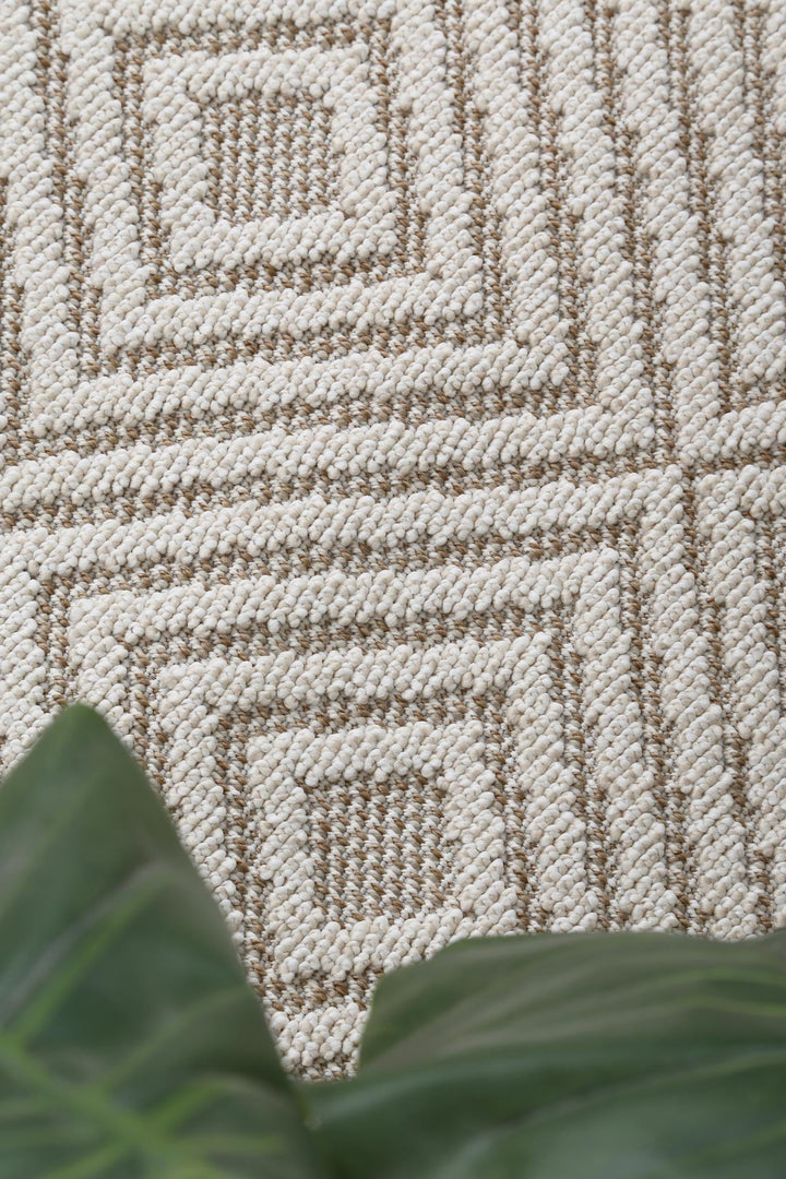 Vanuatu Wickham Beige Geometric Flatweave Rug