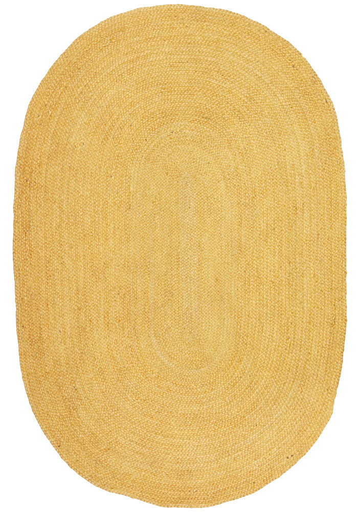 Bondi Yellow Oval Rug