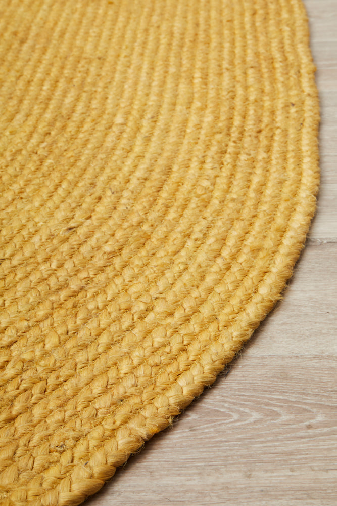 Bondi Yellow Oval Rug