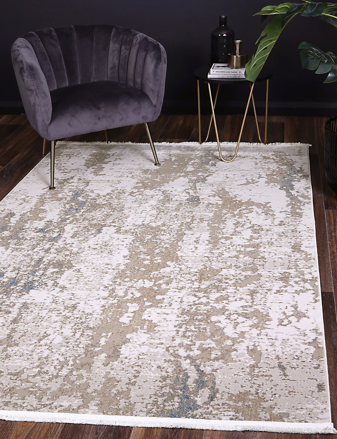 Bohemian Paradise One Modern Beige Blue Rug