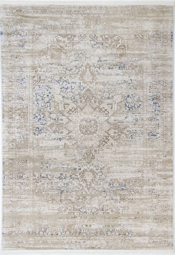 Bohemian Paradise Medalion Beige Blue Rug