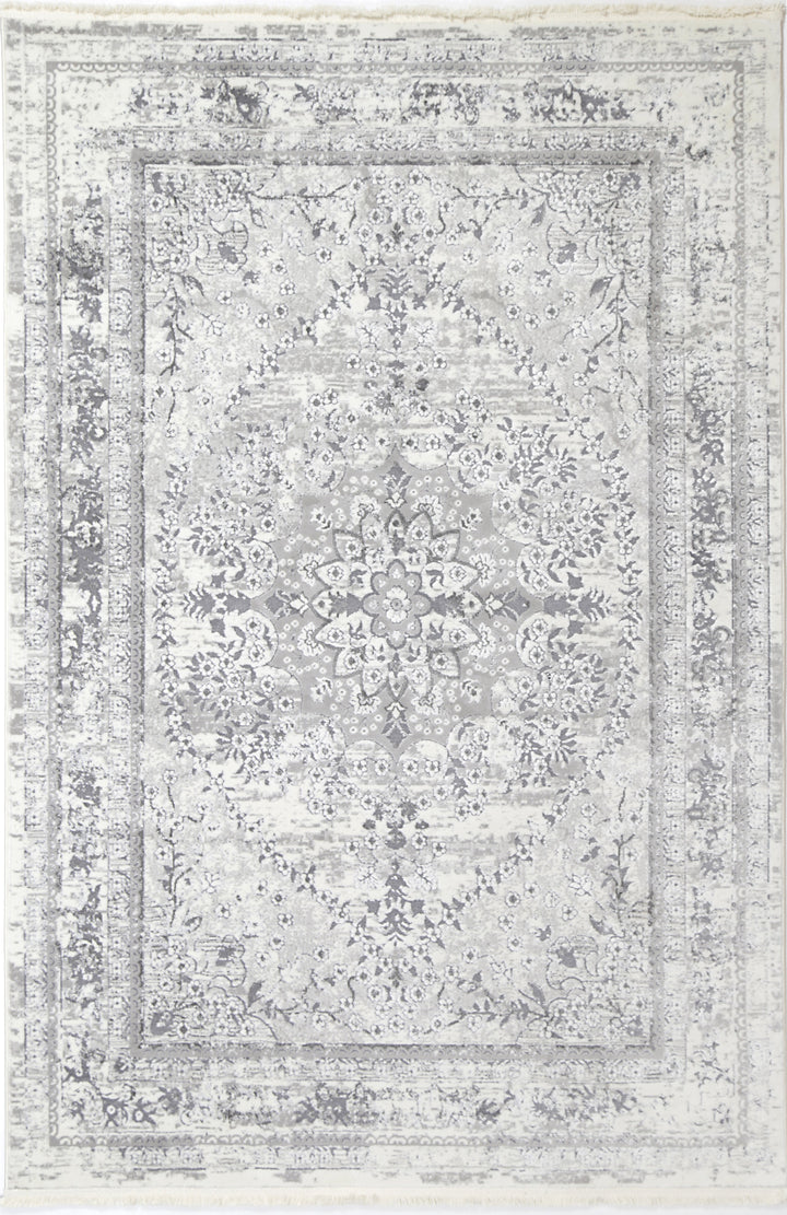 Bohemian Paradise Vintage Medalion Grey Rug