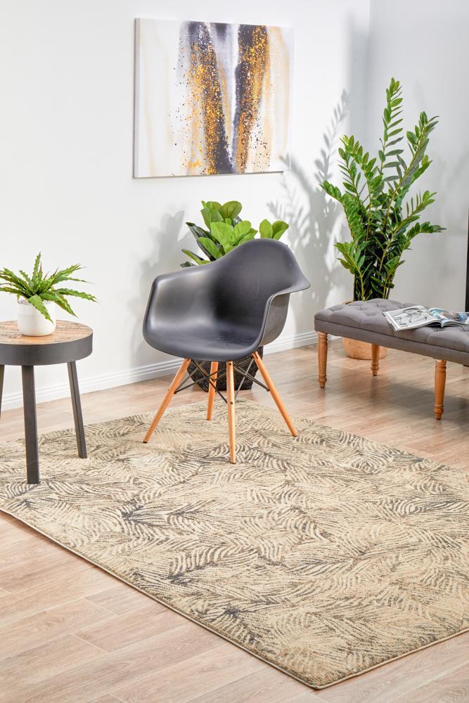 Dreamscape Artistic Nature Modern Charcoal Rug