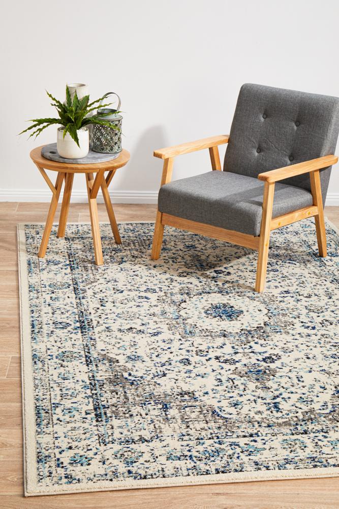 Evoke Mist White Transitional Rug