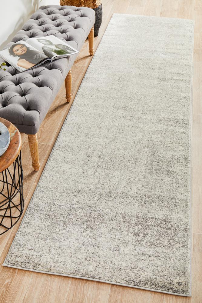 Evoke Shine Silver Transitional Runner Rug