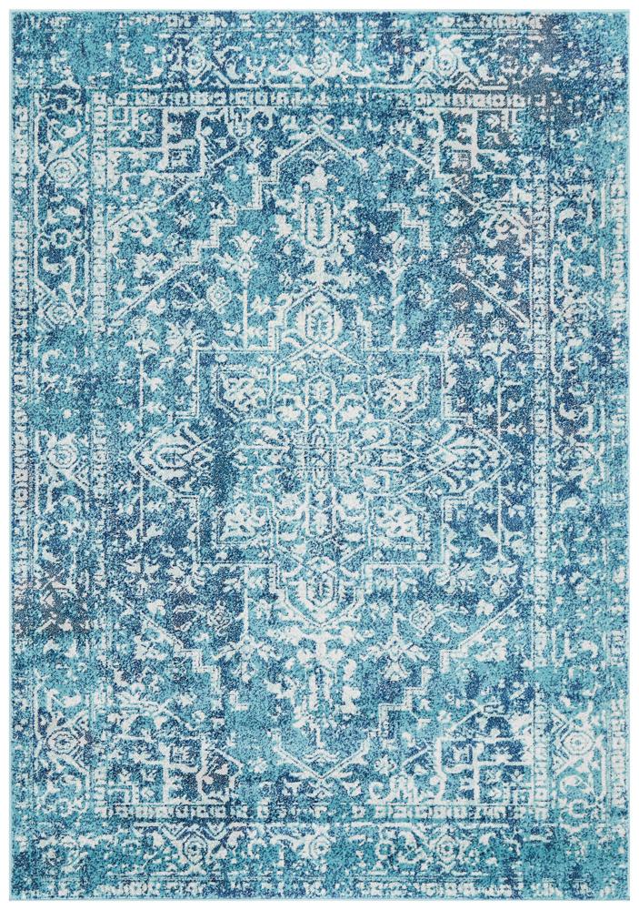 Evoke Muse Blue Transitional Rug