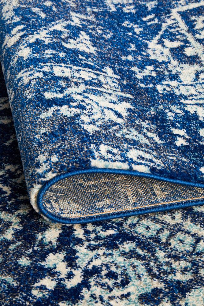 Evoke Contrast Navy Transitional Rug