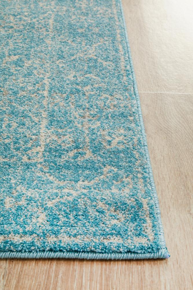 Evoke Depth Blue Transitional Runner Rug