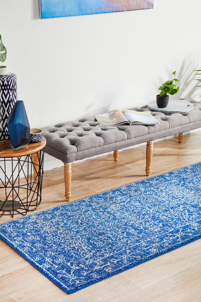 Evoke Artist Navy Transitional Runner Rug