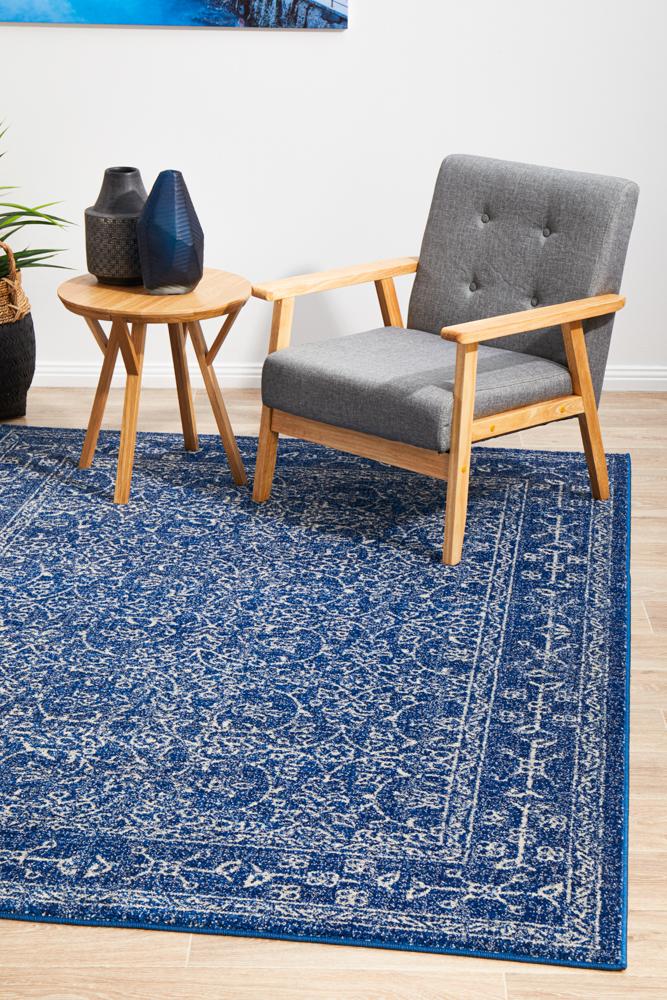 Evoke Artist Navy Transitional Rug