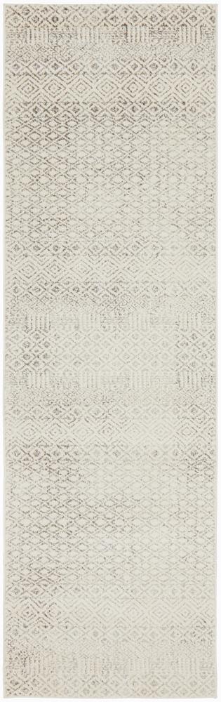 Evoke Diamond Grey Transitional Runner Rug