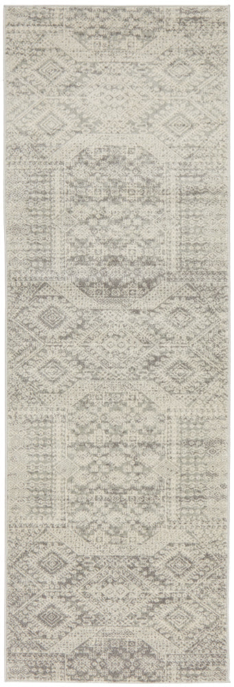 Mirage Zelda Silver Grey Runner Rug