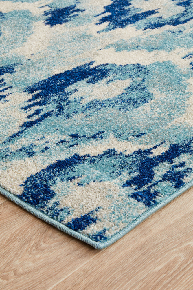 Mirage Lesley Whimsical Blue Runner Rug