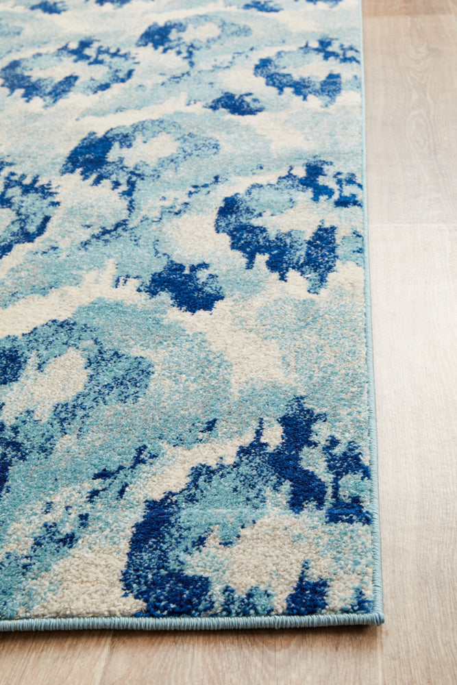 Mirage Lesley Whimsical Blue Runner Rug