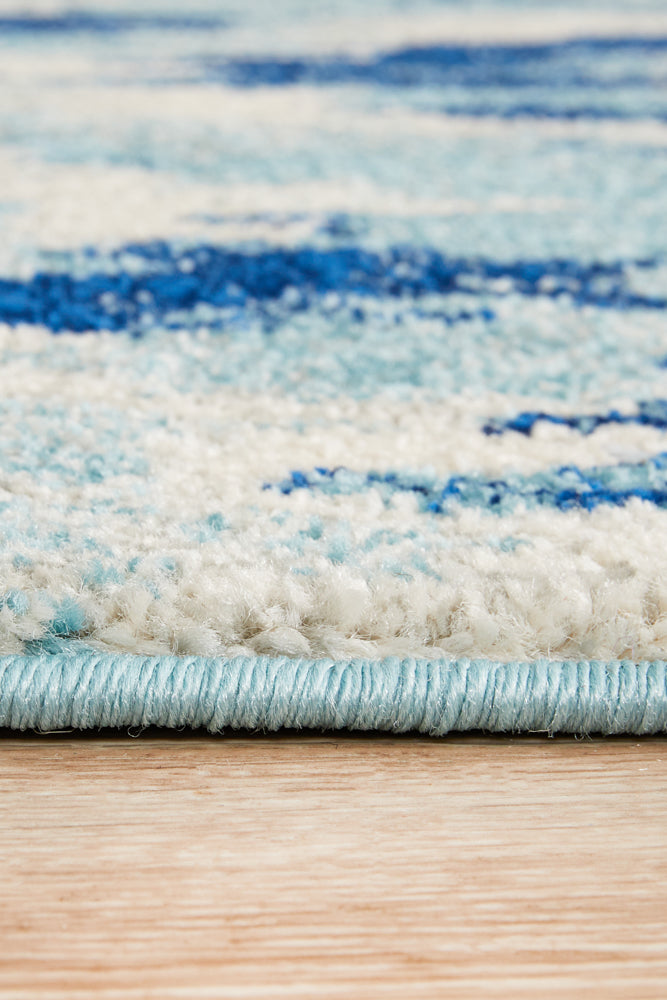 Mirage Lesley Whimsical Blue Runner Rug