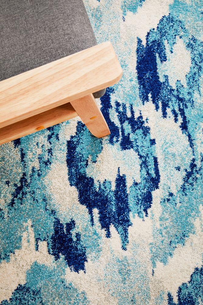 Mirage Lesley Whimsical Blue Runner Rug